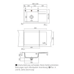 Systemceram Einbauspüle KeraDomo STEMA 86 SL Becken Links 8 Systemceram Einbauspüle KeraDomo STEMA 86 SL Becken Links -Machen Sie es mit der Küchenspüle. systemceram einbauspuele keradomo stema 86 sl becken links3