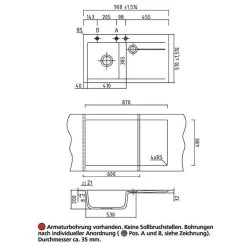 Systemceram Einbauspüle KeraDomo STEMA 90 Becken Links -Machen Sie es mit der Küchenspüle. systemceram einbauspuele keradomo stema 90 becken links3