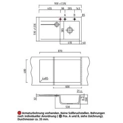 Systemceram Einbauspüle KeraDomo STEMA 90 Becken Rechts -Machen Sie es mit der Küchenspüle. systemceram einbauspuele keradomo stema 90 becken rechts3