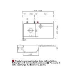 Systemceram Einbauspüle KeraDomo STEMA 90 F Flächenbündig Becken Links -Machen Sie es mit der Küchenspüle. systemceram einbauspuele keradomo stema 90 f flaechenbuendig becken links3