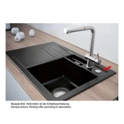 Systemceram Premium Excenterbetätigung | Versenkbare Drehknopf-Betätigung -Machen Sie es mit der Küchenspüle. systemceram premium excenterbetaetigung druckknopf betaetigung3