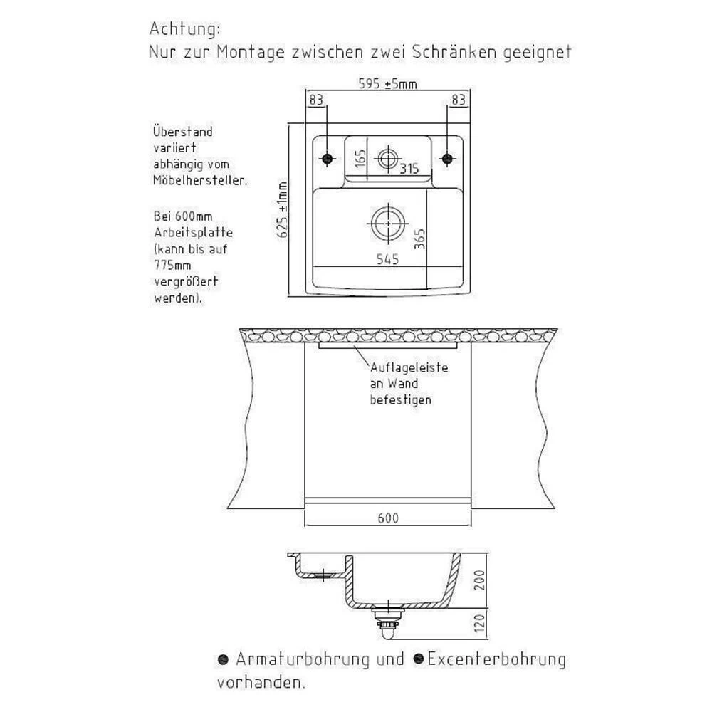 Systemceram Spülmodul KeraDomo CENTRA 60 (für 60 Cm Arbeitsplattentiefe) 5 Systemceram Spülmodul KeraDomo CENTRA 60 (für 60 Cm Arbeitsplattentiefe) – Bild 3