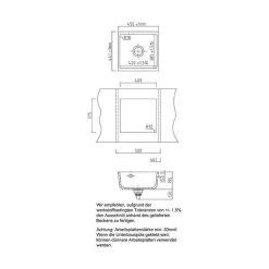 Systemceram Unterbaubecken KeraDomo MERA 42 U/g -Machen Sie es mit der Küchenspüle. systemceram unterbaubecken keradomo mera 42 u g3