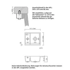Systemceram Unterbauspüle KeraDomo MERA 60 U/g (mit Geschliffener Oberseite) -Machen Sie es mit der Küchenspüle. systemceram unterbauspuele keradomo mera 60 u g mit geschliffener oberseite4