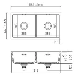 Systemceram Unterbauspüle KeraDomo MERA TWIN U 8 Systemceram Unterbauspüle KeraDomo MERA TWIN U -Machen Sie es mit der Küchenspüle. systemceram unterbauspuele keradomo mera twin u3