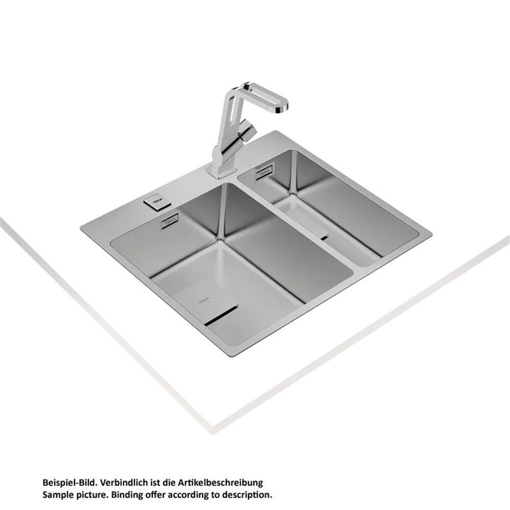 Teka Einbaubecken FORLINEA RS15 1½B 580 AUTO Edelstahl 4 Teka Einbaubecken FORLINEA RS15 1½B 580 AUTO Edelstahl – Bild 2