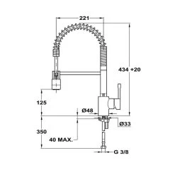 Teka Profi-Armatur ARK 937 Chrom, Schwenkbarer Auslauf, Geschirrbrause 5 Teka Profi-Armatur ARK 937 Chrom, Schwenkbarer Auslauf, Geschirrbrause -Machen Sie es mit der Küchenspüle. teka profi armatur ark 937 chrom schwenkbarer auslauf geschirrbrause2