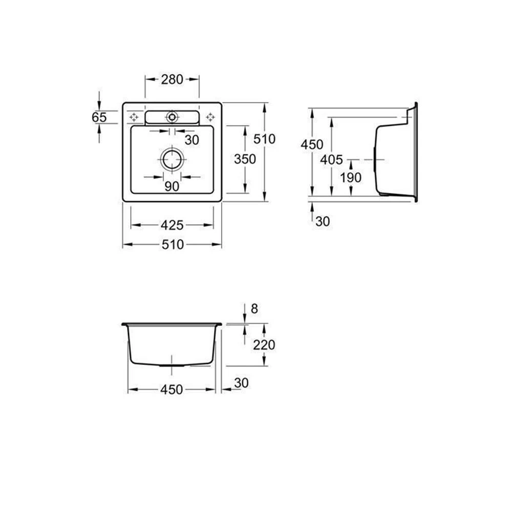 Villeroy & Boch Einbaubecken Siluet 50 S 5 Villeroy & Boch Einbaubecken Siluet 50 S – Bild 3