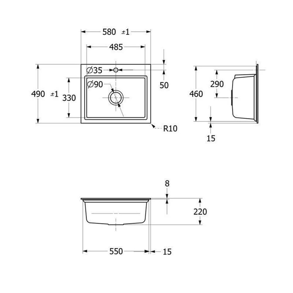 Villeroy & Boch Einbauspüle Flächenbündig Subway Style 60 S Flat Mit Abtropfgitter In Aluminium Gebürstet 5 Villeroy & Boch Einbauspüle Flächenbündig Subway Style 60 S Flat Mit Abtropfgitter In Aluminium Gebürstet – Bild 3