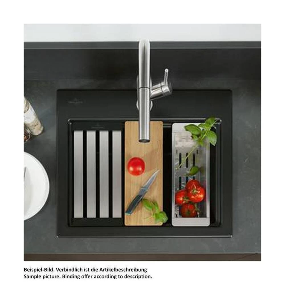 Villeroy & Boch Einbauspüle Flächenbündig Subway Style 60 S Flat Mit Abtropfgitter In Anthracite 4 Villeroy & Boch Einbauspüle Flächenbündig Subway Style 60 S Flat Mit Abtropfgitter In Anthracite – Bild 2