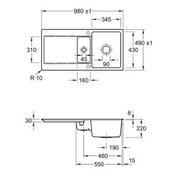 Villeroy & Boch Einbauspüle Siluet 60 R Flat Flächenbündig -Machen Sie es mit der Küchenspüle. villeroy boch einbauspuele siluet 60 r flat flaechenbuendig3