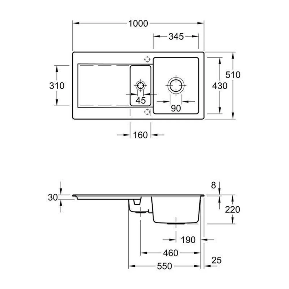 Villeroy & Boch Einbauspüle Siluet 60 R 5 Villeroy & Boch Einbauspüle Siluet 60 R – Bild 3