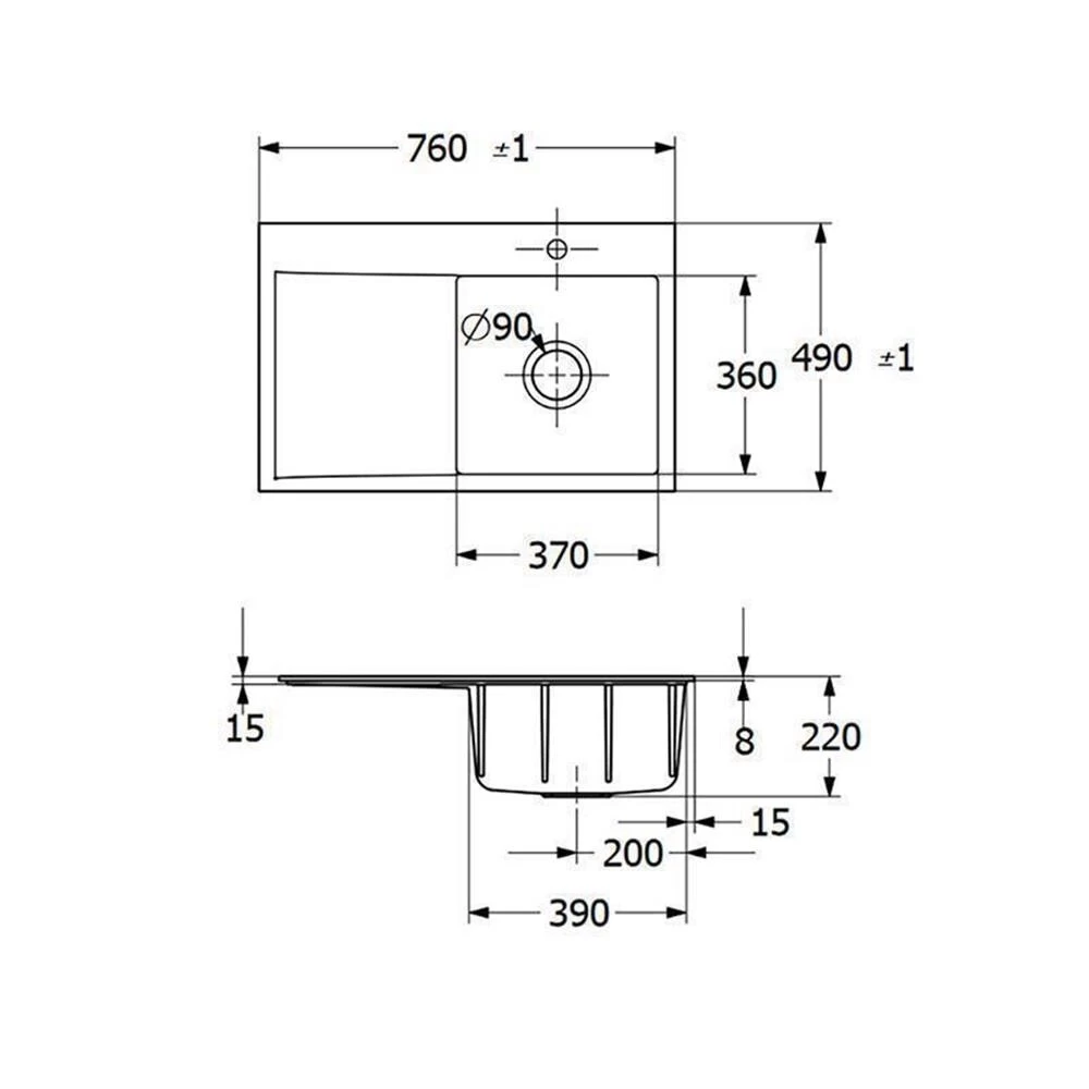 Villeroy & Boch Einbauspüle Subway Style 45 Flat Flächenbündig Becken Rechts 6 Villeroy & Boch Einbauspüle Subway Style 45 Flat Flächenbündig Becken Rechts – Bild 4