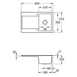 Villeroy & Boch Siluet 45 -Machen Sie es mit der Küchenspüle. villeroy boch siluet 453